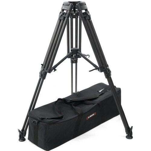 E-Image 2-Stage Carbon Fiber Motus Tripod with 100mm Bowl & Mid-Level Spreader