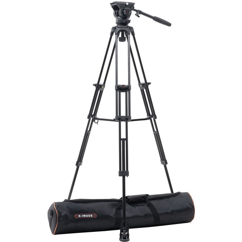 E-Image 2-Stage Aluminum Fluid Head Tripod Kit EG780A2 B&H Photo