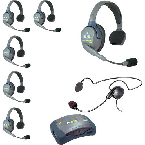 Eartec HUB7SCYB UltraLITE 7-Person HUB Intercom System with Cyber Headset (USA)
