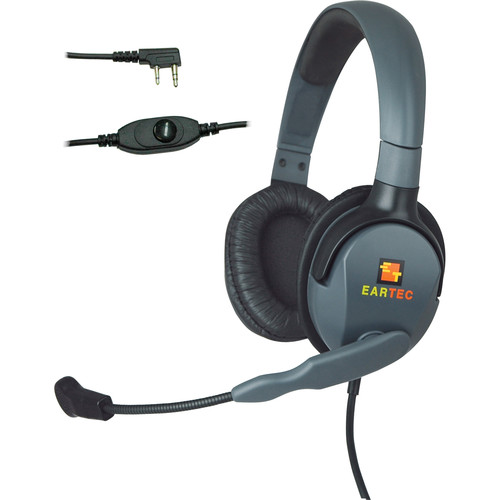 Eartec Max 4G Dual-Ear Wired Headset with 2-Pin Molded Connector for Kenwood Systems