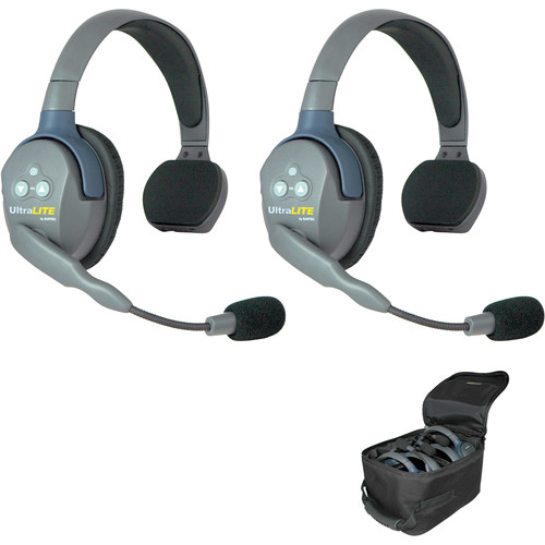 Eartec UltraLITE 2-Person Full-Duplex Wireless Intercom with 2 Single-Ear Headsets (1.9 GHz, AU)