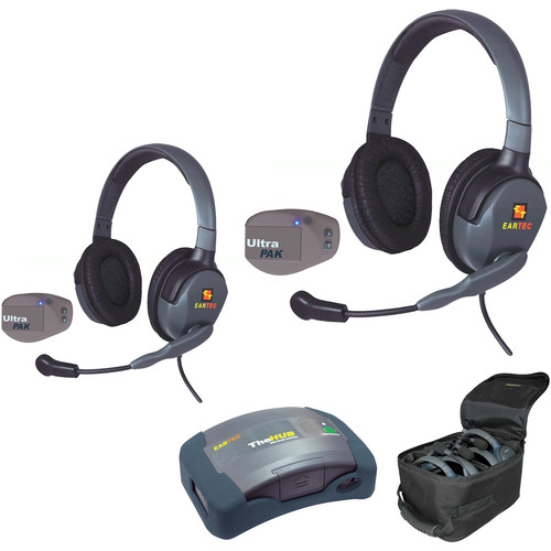 Eartec UPMX4GD2 UltraPAK 2-Person HUB Intercom System with Max4G Double Headset
