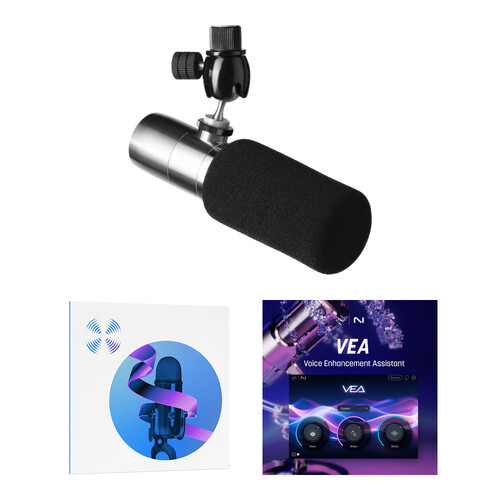 Earthworks ETHOS Broadcast Microphone Microphone Kit with iZotope RX Elements 10 and VEA Software (Stainless Steel)