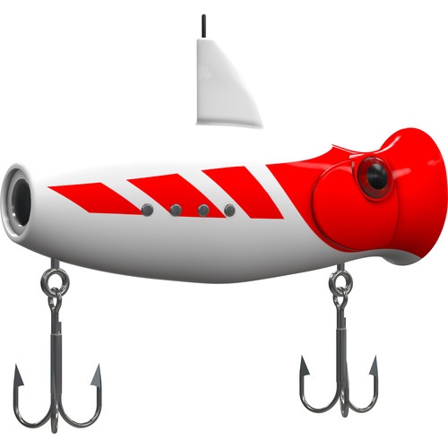 Eco-Net Eco-Popper Video Fishing Lure (Red Head)