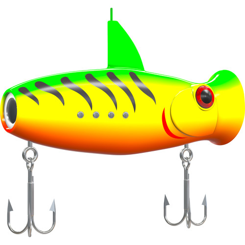eco popper digital fishing lure Rainy's In-Shore Orange/Yellow The OB Ones Bug is designed by Pro Angler Morizo Shimizu with a special front cup allowing for easy popping and great walk the dog from a popper style bait Eco-Net Eco-Popper Video Fishing Lure