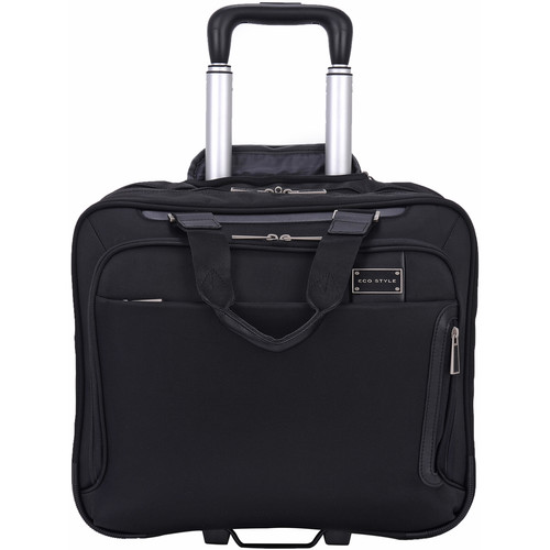 ECO STYLE Tech Exec Rolling Case with iPad/Tablet Pocket for Up to 15.6" Laptop