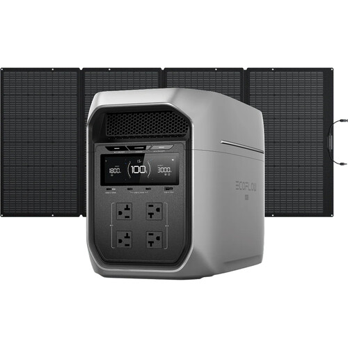 EcoFlow DELTA 3 Max Plus Portable Power Station with 400W Solar Panel