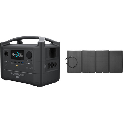 EcoFlow RIVER 600 Max Portable Power Station and 160W Solar Panel Kit