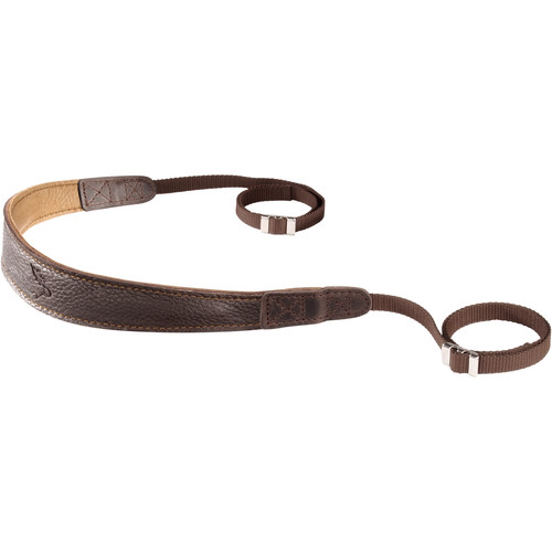 EDDYCAM Premium Camera Strap (Small, Dark Brown/Natural with Natural Stitching)