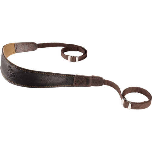 EDDYCAM Premium Camera Strap (Medium, Black/Natural with Natural Stitching)
