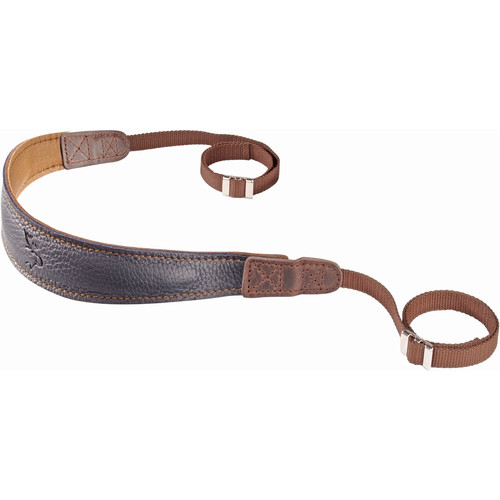 EDDYCAM Premium Camera Strap (Medium, Dark Blue/Natural with Natural Stitching)