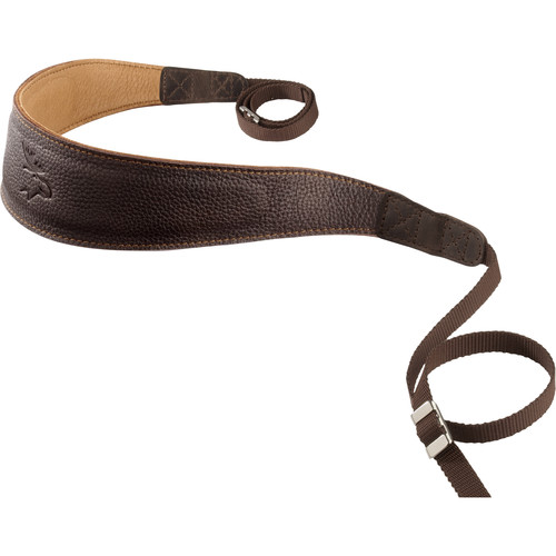 EDDYCAM Premium Camera Strap (Large, Dark Brown/Natural with Natural Stitching)