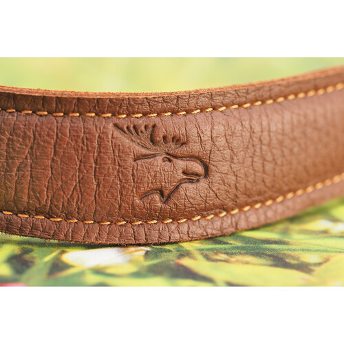 EDDYCAM Camera Strap (Cognac with Nature Stitching, 1.3" Wide)