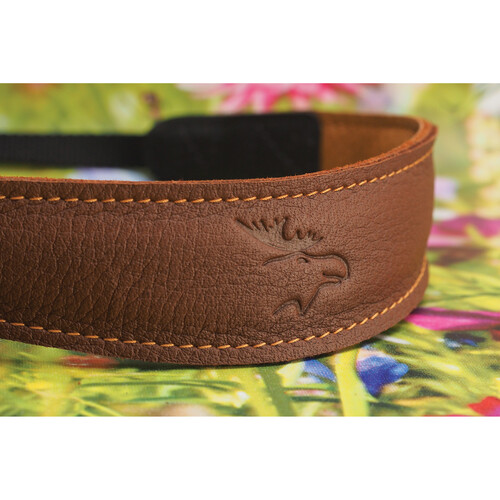 EDDYCAM Camera Strap (Cognac with Nature Stitching, 1.7" Wide)