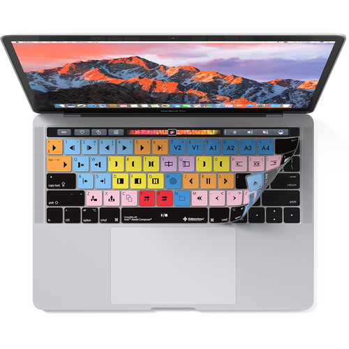 Editors Keys Avid Media Composer Keyboard Cover for MacBook Pro with Touch Bar (Late 2016+)