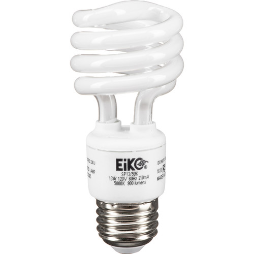 EiKO Spiral-Shaped Compact Fluorescent Lamp (13W, 120V)