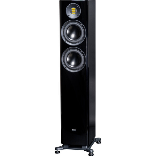 ELAC Solano 2.5-Way Floorstanding Speaker (Gloss Black, Single)