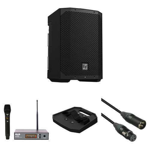 Electro-Voice EVERSE 8 Portable Loudspeaker Kit with Wireless Mic and Tray