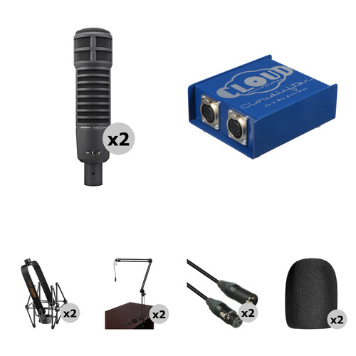 Electro-Voice RE20 2-Person Broadcaster and Cloudlifter Kit (Black)