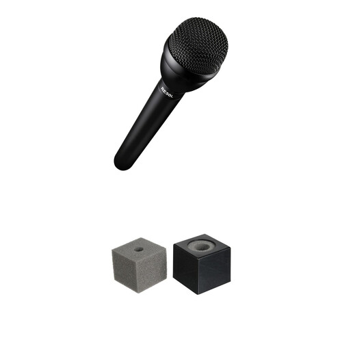 Electro-Voice RE50L Omnidirectional Broadcast Microphone with Auray Mic Flag Kit (Black)