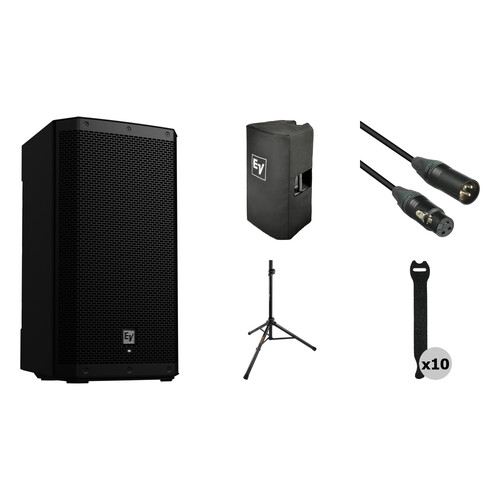 Electro-Voice ZLX-12P-G2 12" 2-Way 1000W Powered Loudspeaker Kit with Cover, Stand, and Cable (Single)