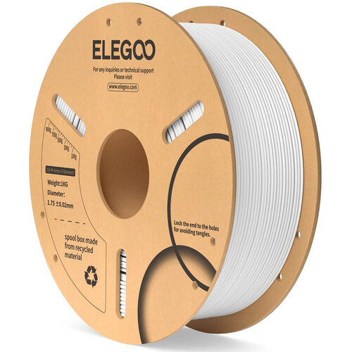 ELEGOO 1.75mm Basic PLA Filament (2.2 lb, White)