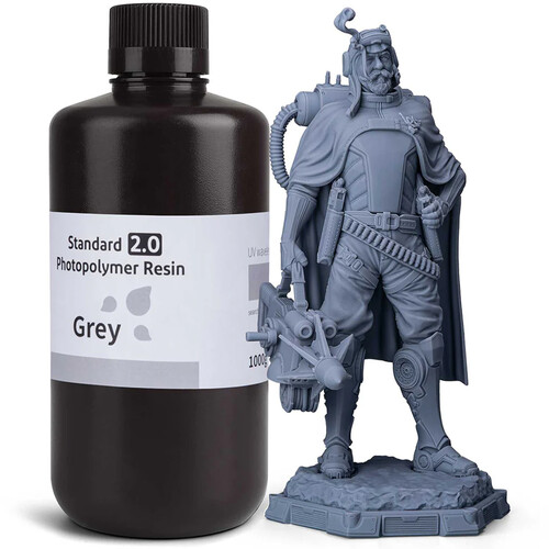 ELEGOO Standard Resin V2.0 (1kg Bottle, Gray)