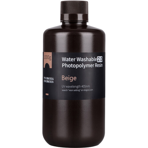 ELEGOO Water Washable Resin V2.0 (1kg Bottle, Beige)