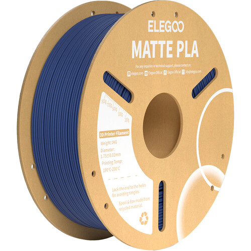 ELEGOO 1.75mm PLA Matte Filament Spool (1kg, Navy Blue)