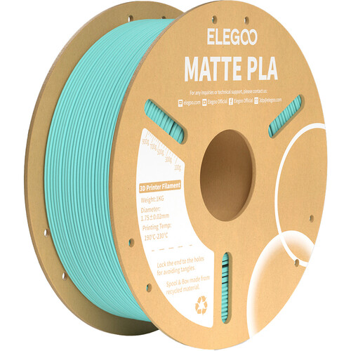 ELEGOO 1.75mm PLA Matte Filament Spool (1kg, Teal Green)
