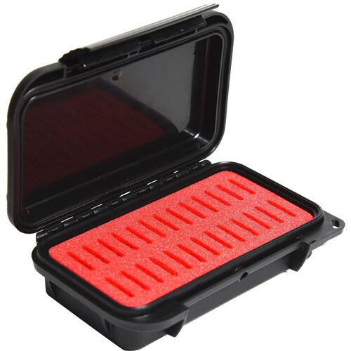 Elephant Elite Waterproof Memory Card Case (Black Case, Red Foam)