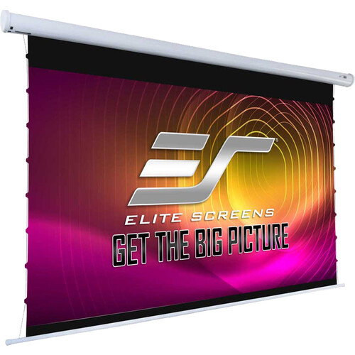 Elite Screens Vmax 3, 115" Diag. 169 Tab-Tensioned Electric Drop-Down Projector Screen, Vmaxt115Xwh3