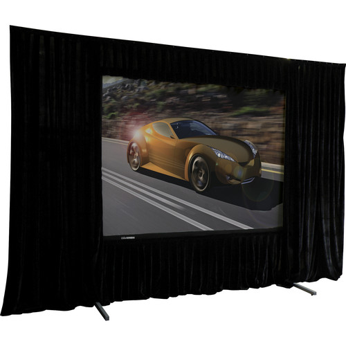 Elite Screens QuickStand Portable Fixed Frame Projection Screen with Drape Kit (90.0 x 120.0")