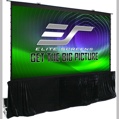 Elite Screens QS145HT QuickStand 5-Second Tension 71.1 x 126.4" Pull-Up Projection Floor Screen with CineWhite Surface
