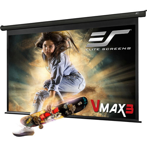 Elite Screens VMAX 3 Series 16:9 Electric Wall/Ceiling Projection Screen (135", Black)
