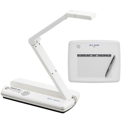Elmo MO-1 Visual Presenter & CRA-1 Wireless Tablet Classroom VISION Bundle (White)