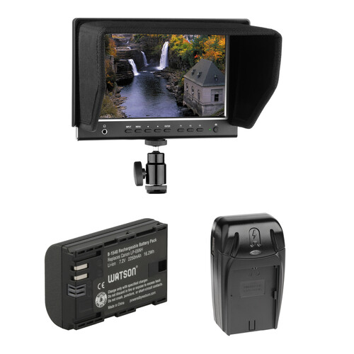 Elvid 7" RigVision On-Camera Monitor with Battery & Charger Kit