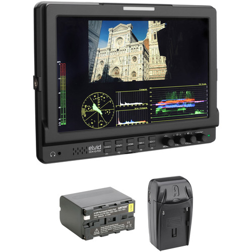 Elvid FieldVision 10.1" Pro LCD Monitor with Battery & Charger Kit