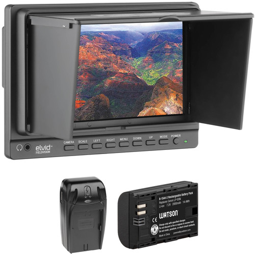 Elvid FieldVision 7" On-Camera Monitor with Battery & Charger Kit