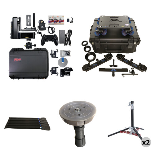 eMotimo Spectrum ST4 Pro Pan/Tilt Head with Dana Dolly Deluxe Track Kit (Gold Mount)