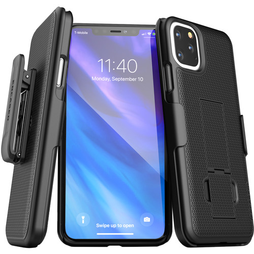 Encased DuraClip Case with Belt Clip Holster for iPhone 11 Pro Max (Black)