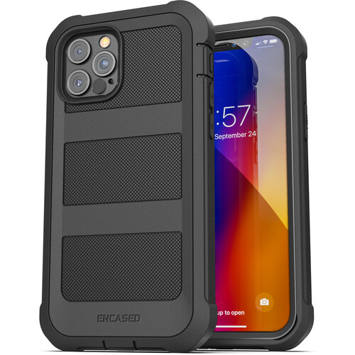 Encased Rebel Case for Apple iPhone 12 Pro Max (Black)