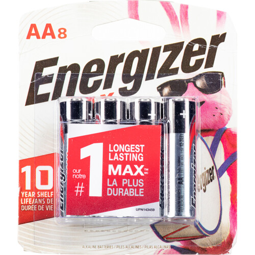 Energizer Industrial Max AA Alkaline Batteries (8-Pack)