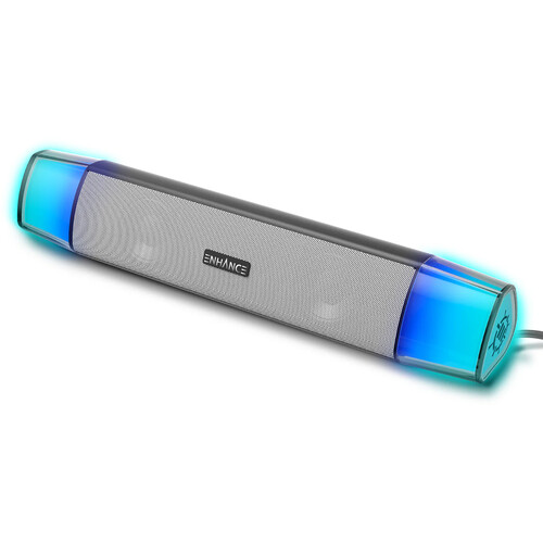 Enhance Theorem 3 12W Computer Soundbar Speaker (White)