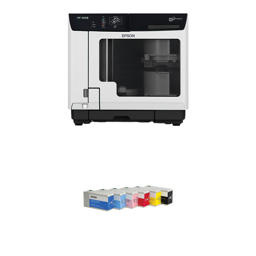 Epson Discproducer PP-100III CD/DVD/Blu-Ray Disc Publisher and Printer with 6 Color Ink Cartridges