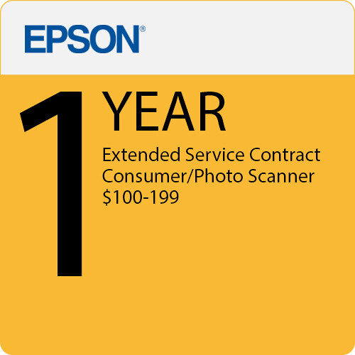 Epson 1-Year Extended Service Contract - Consumer/Photo Scanner- $100-199