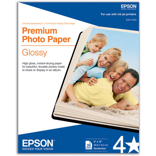 Epson Premium Photo Paper Glossy (8 x 10", 20 Sheets)