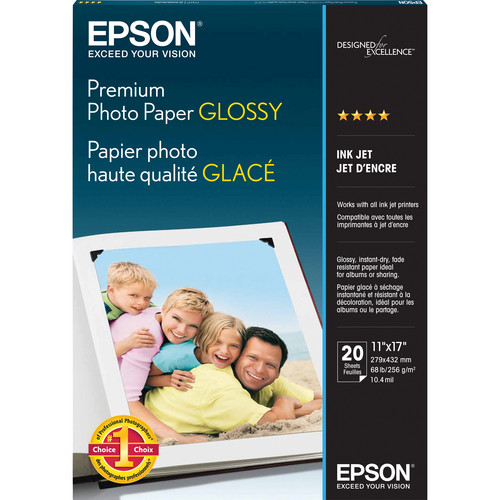 Epson Premium Photo Paper Glossy Kit (11 x 17", 2 x 20-Pack)