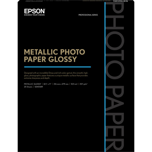 Epson Metallic Photo Paper Glossy (8.5 x 11", 25 Sheets)