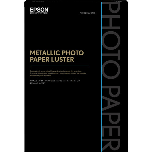 Epson Metallic Photo Paper Luster (13 x 19", 25 Sheets)